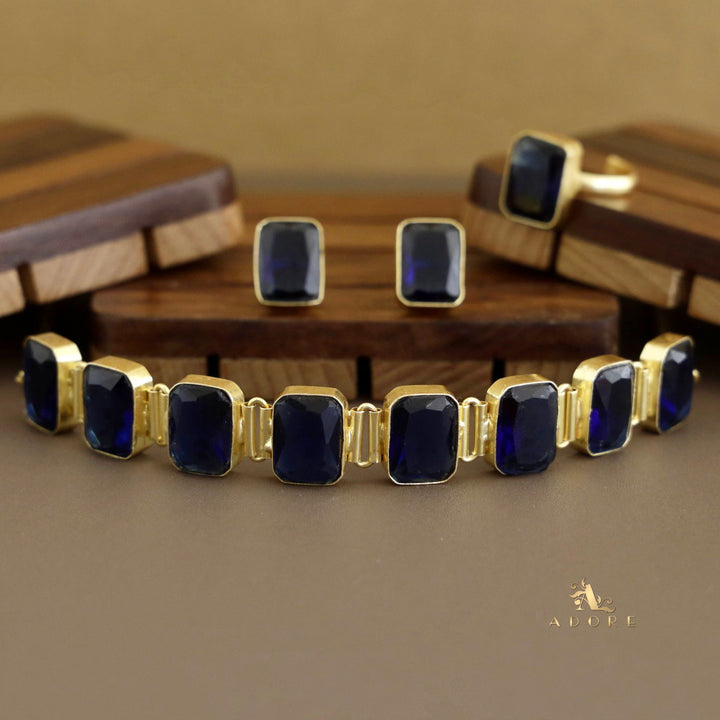 Opaline Square Choker Combo Set