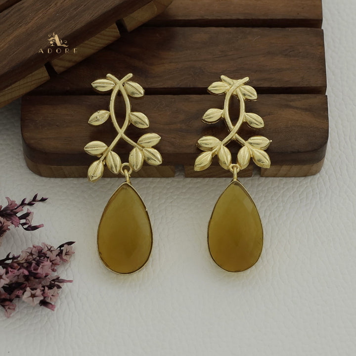 Alyssa Flower Leaf Earrings