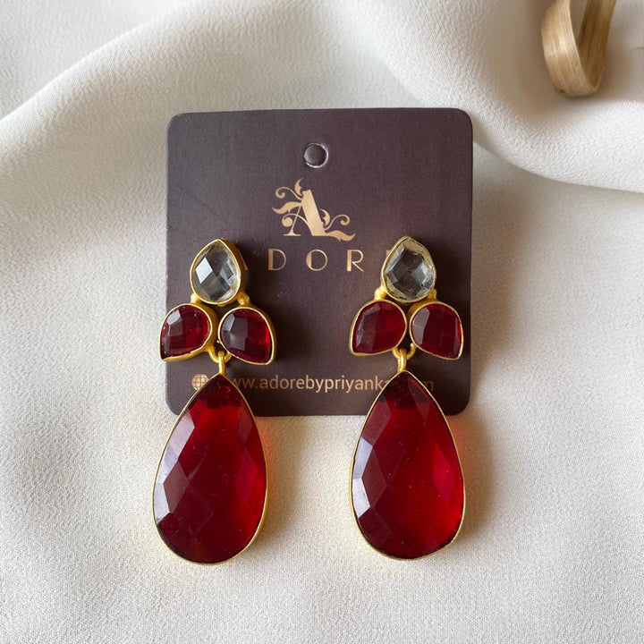 Bella Crystal Earrings (Premium Finish)