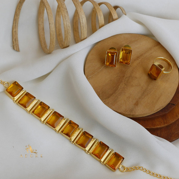 Opaline Square Choker Combo Set