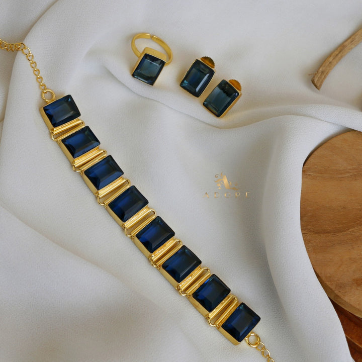 Opaline Square Choker Combo Set