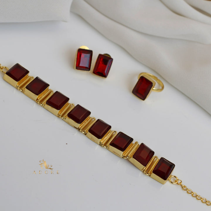 Opaline Square Choker Combo Set