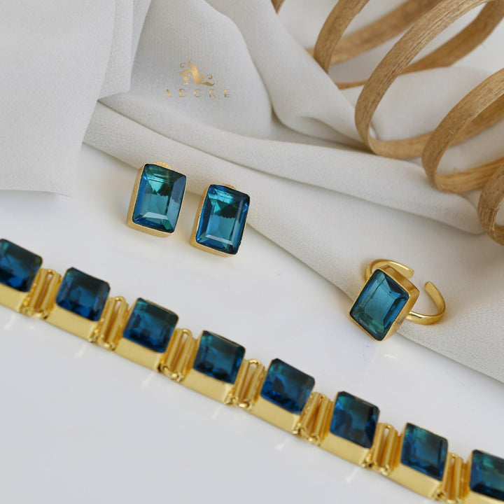 Opaline Square Choker Combo Set