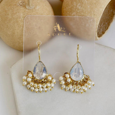 Rain Drop With Pearl Earring