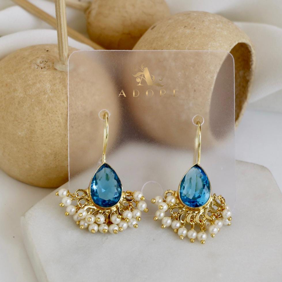 Rain Drop With Pearl Earring