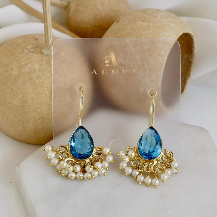 Rain Drop With Pearl Earring