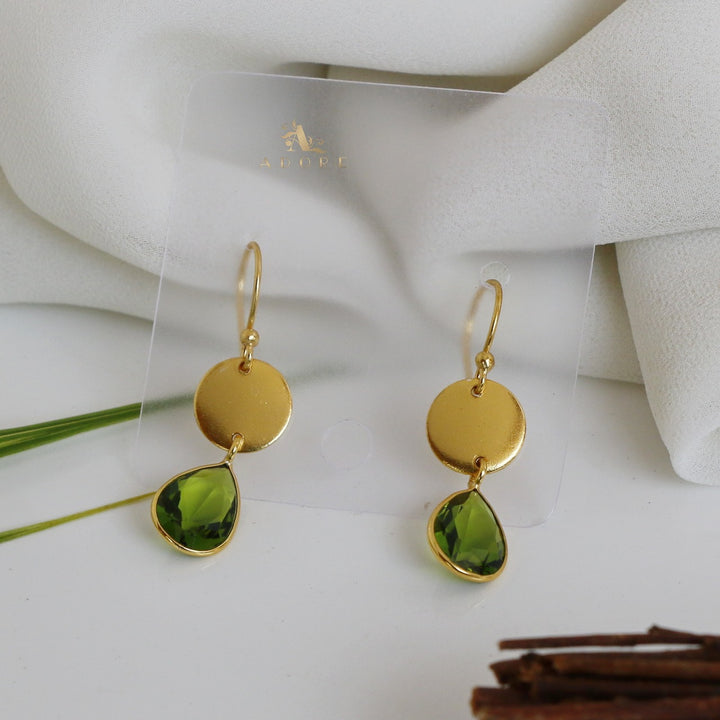 Golden Coin Drop Earring