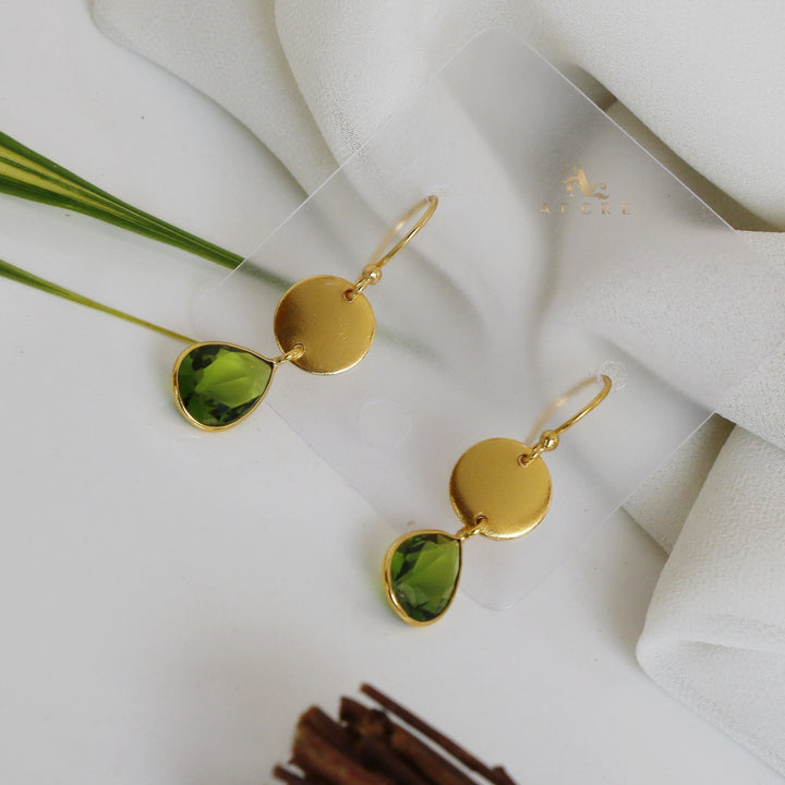 Golden Coin Drop Earring