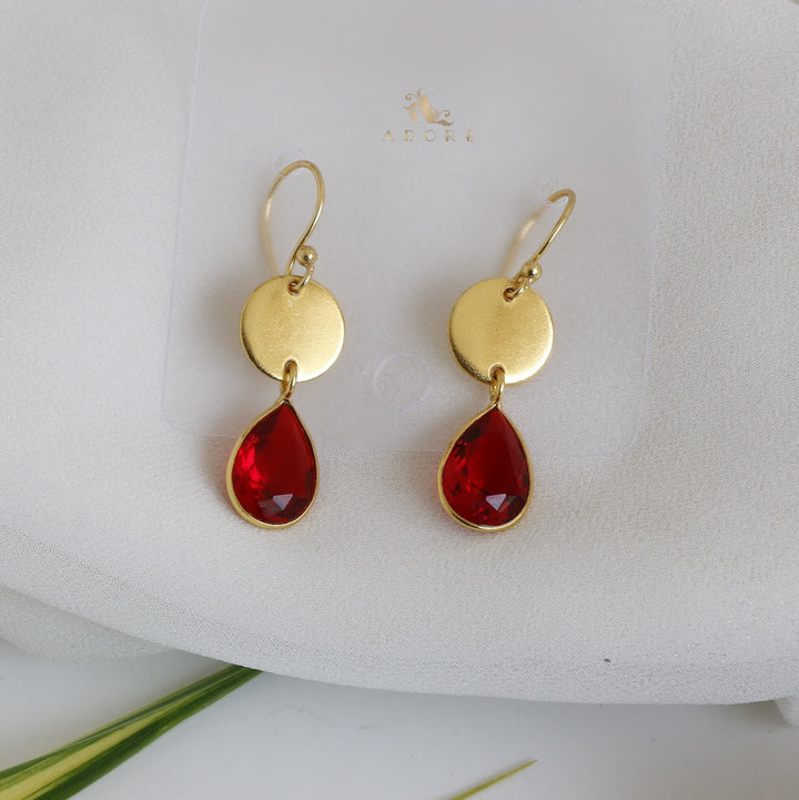 Golden Coin Drop Earring