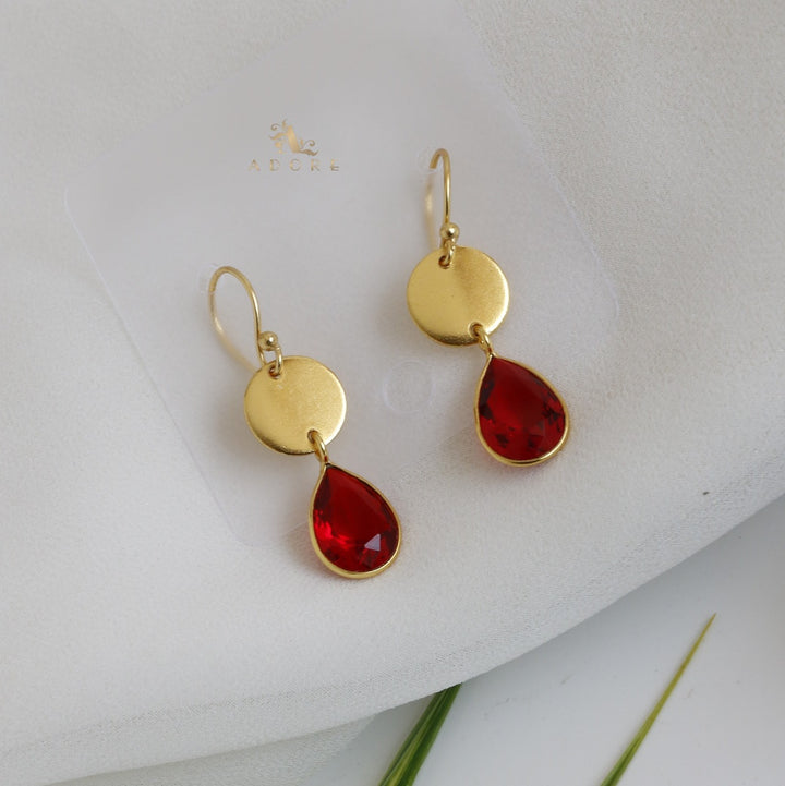 Golden Coin Drop Earring
