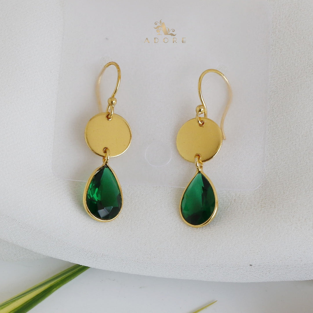 Golden Coin Drop Earring