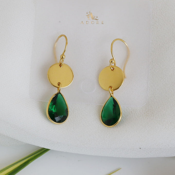 Golden Coin Drop Earring