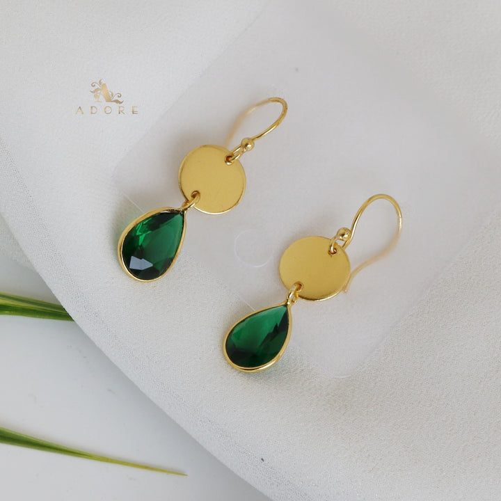 Golden Coin Drop Earring