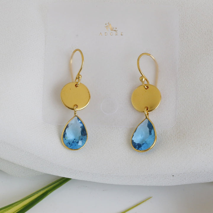 Golden Coin Drop Earring