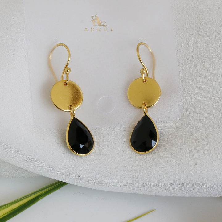 Golden Coin Drop Earring
