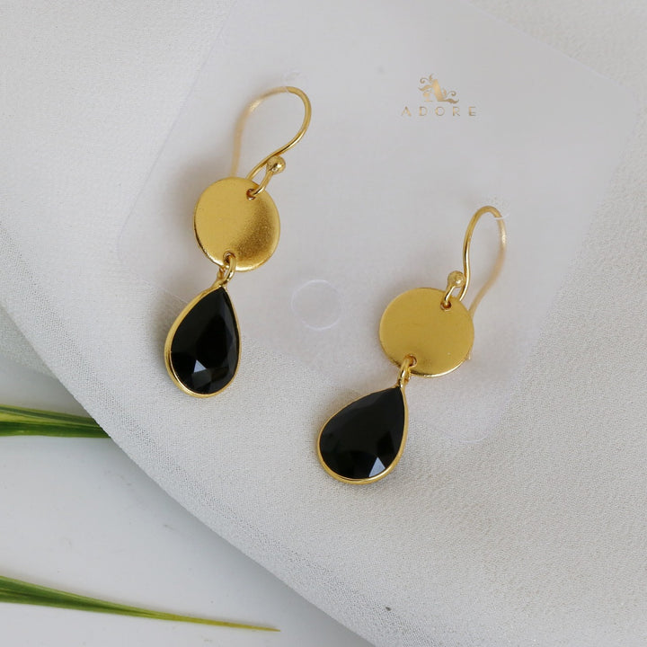 Golden Coin Drop Earring