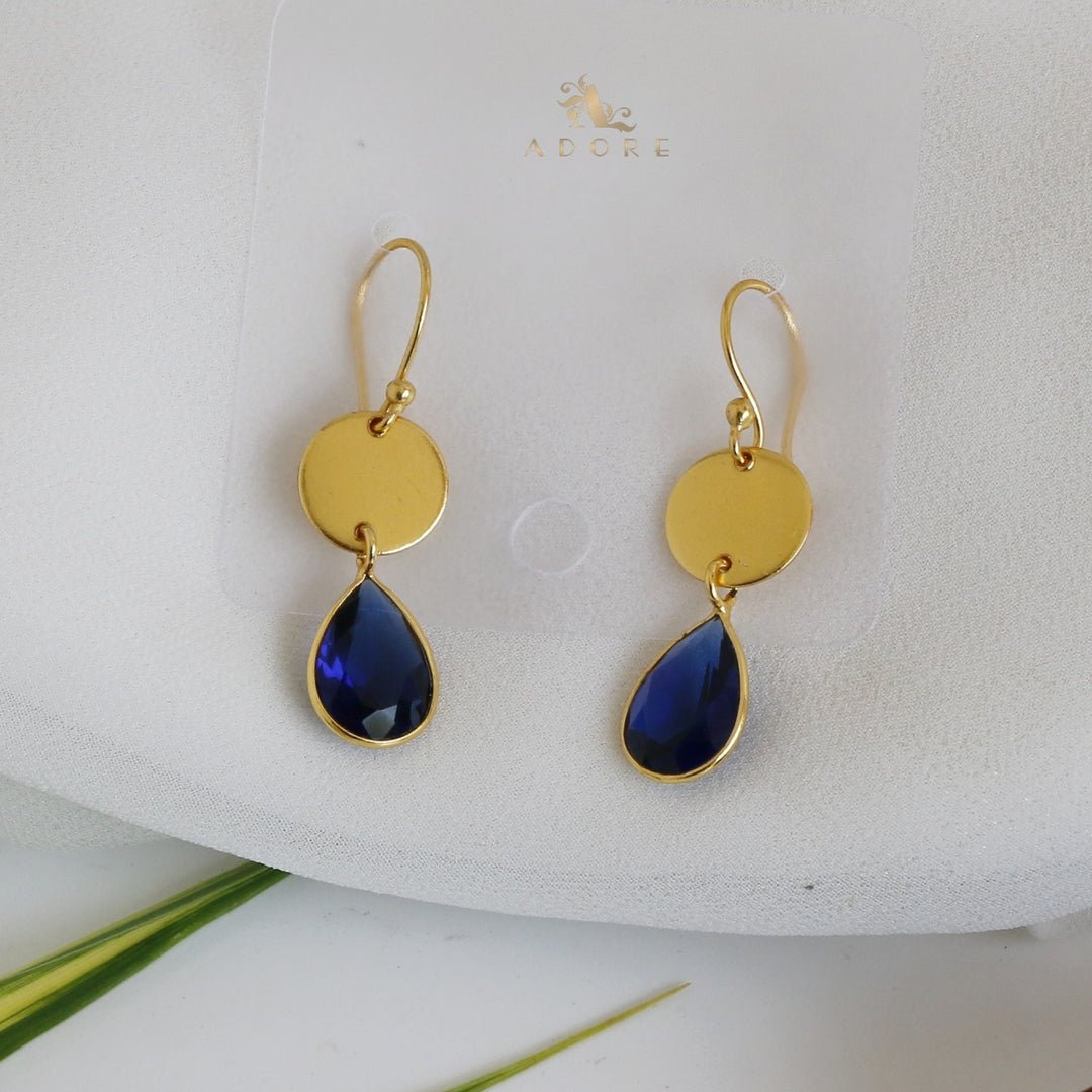 Golden Coin Drop Earring