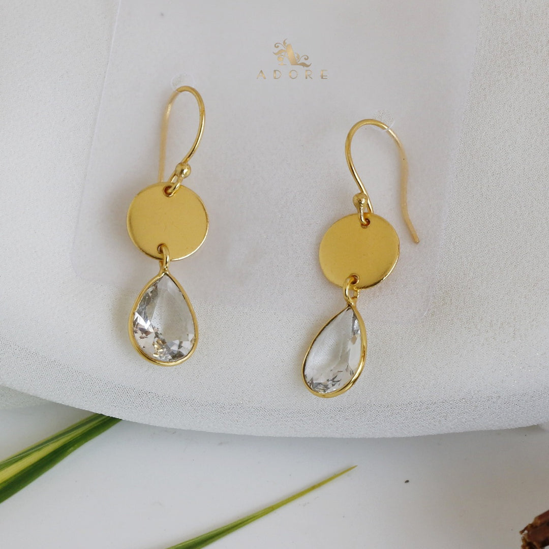 Golden Coin Drop Earring