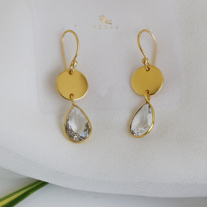 Golden Coin Drop Earring