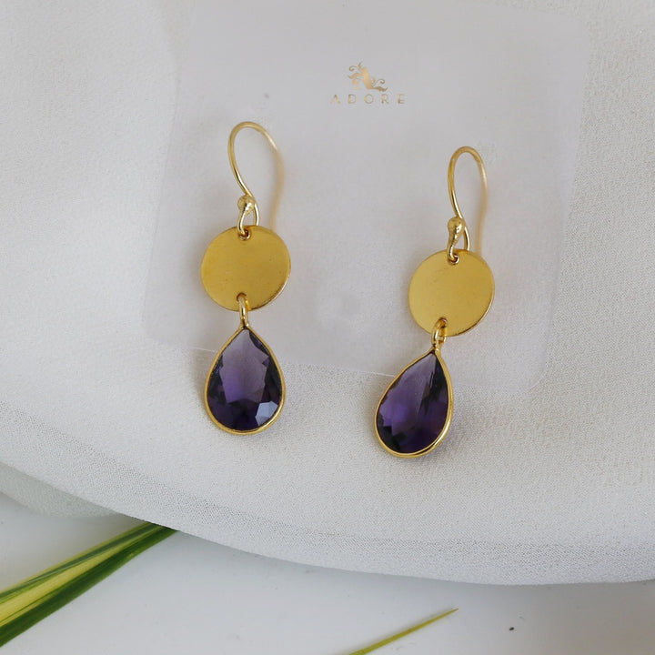 Golden Coin Drop Earring