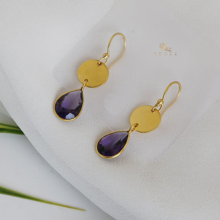 Golden Coin Drop Earring