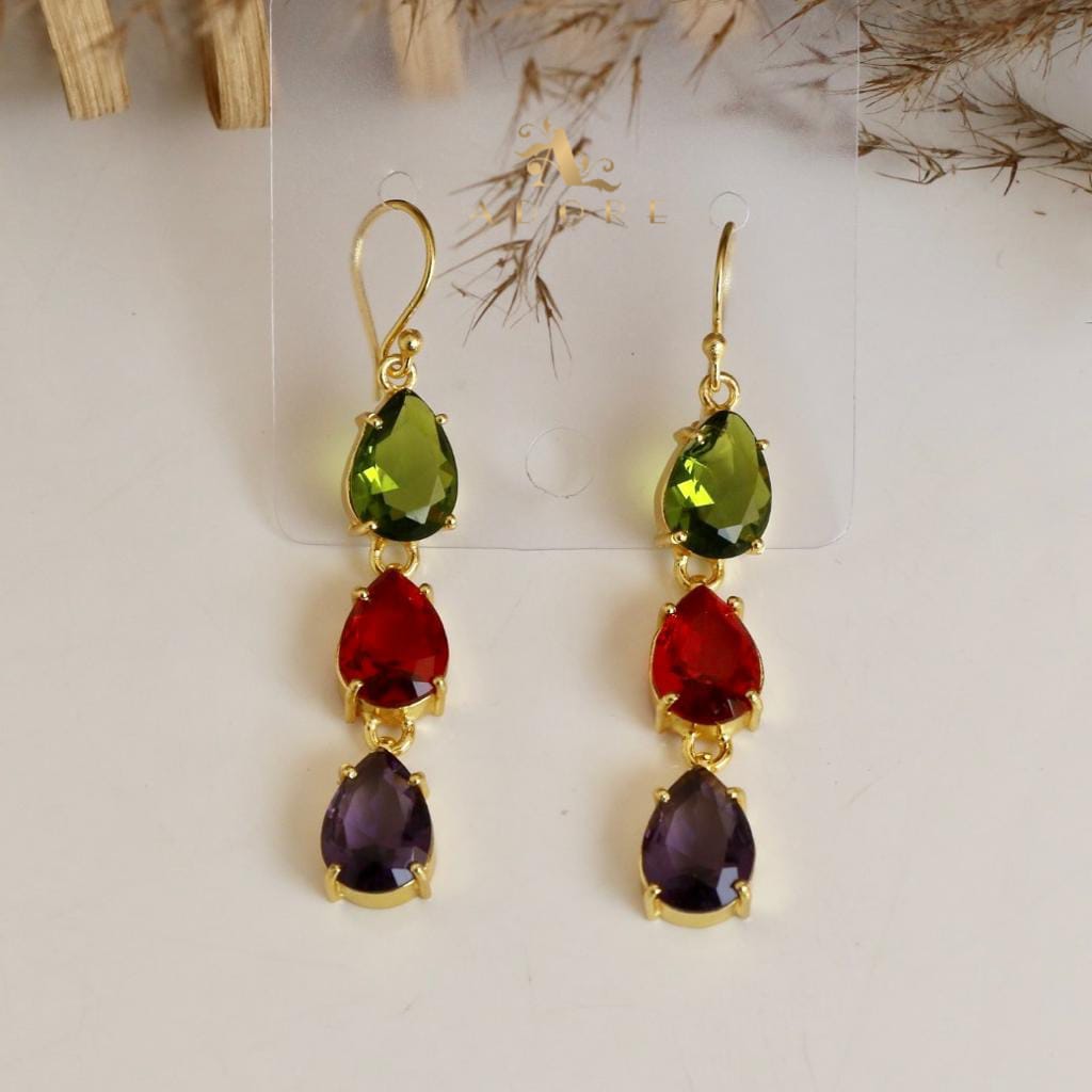 Multicolour Hiromi Rain Drop Earring