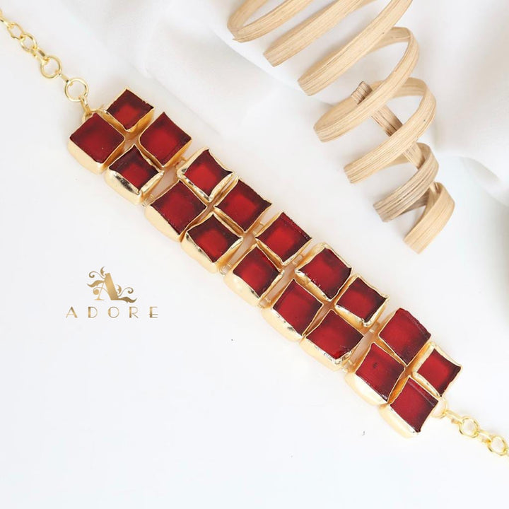 Raw Stone Square Choker