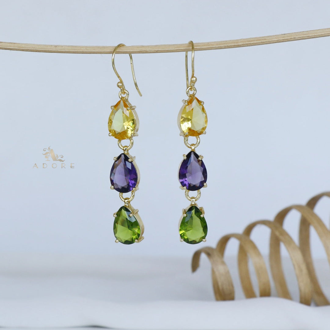 Multicolour Hiromi Rain Drop Earring