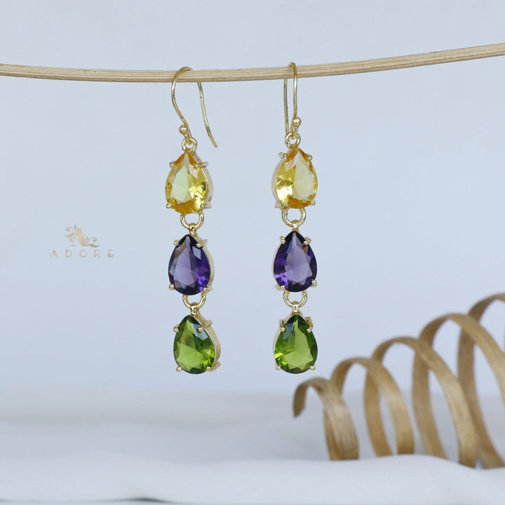 Multicolour Hiromi Rain Drop Earring