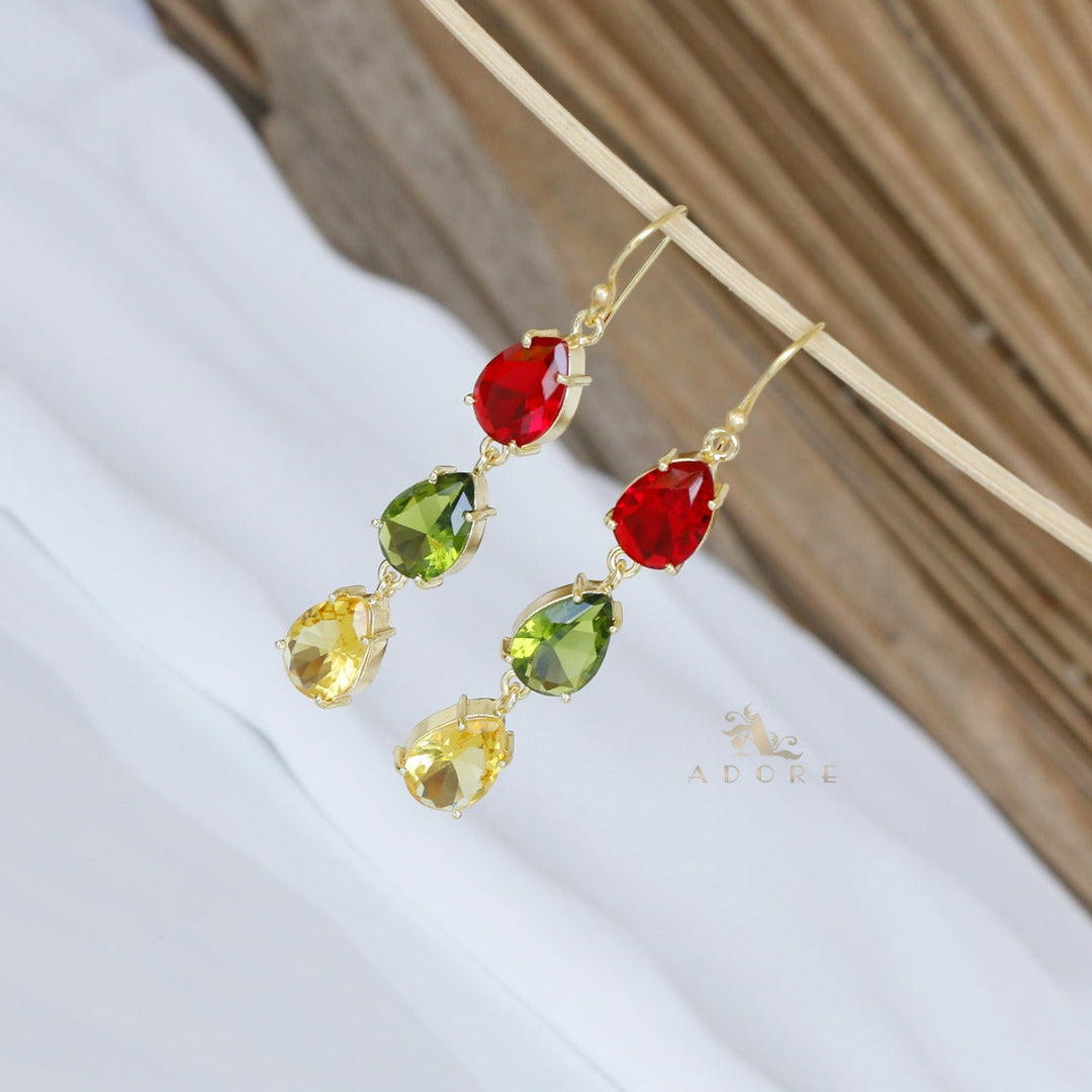 Multicolour Hiromi Rain Drop Earring