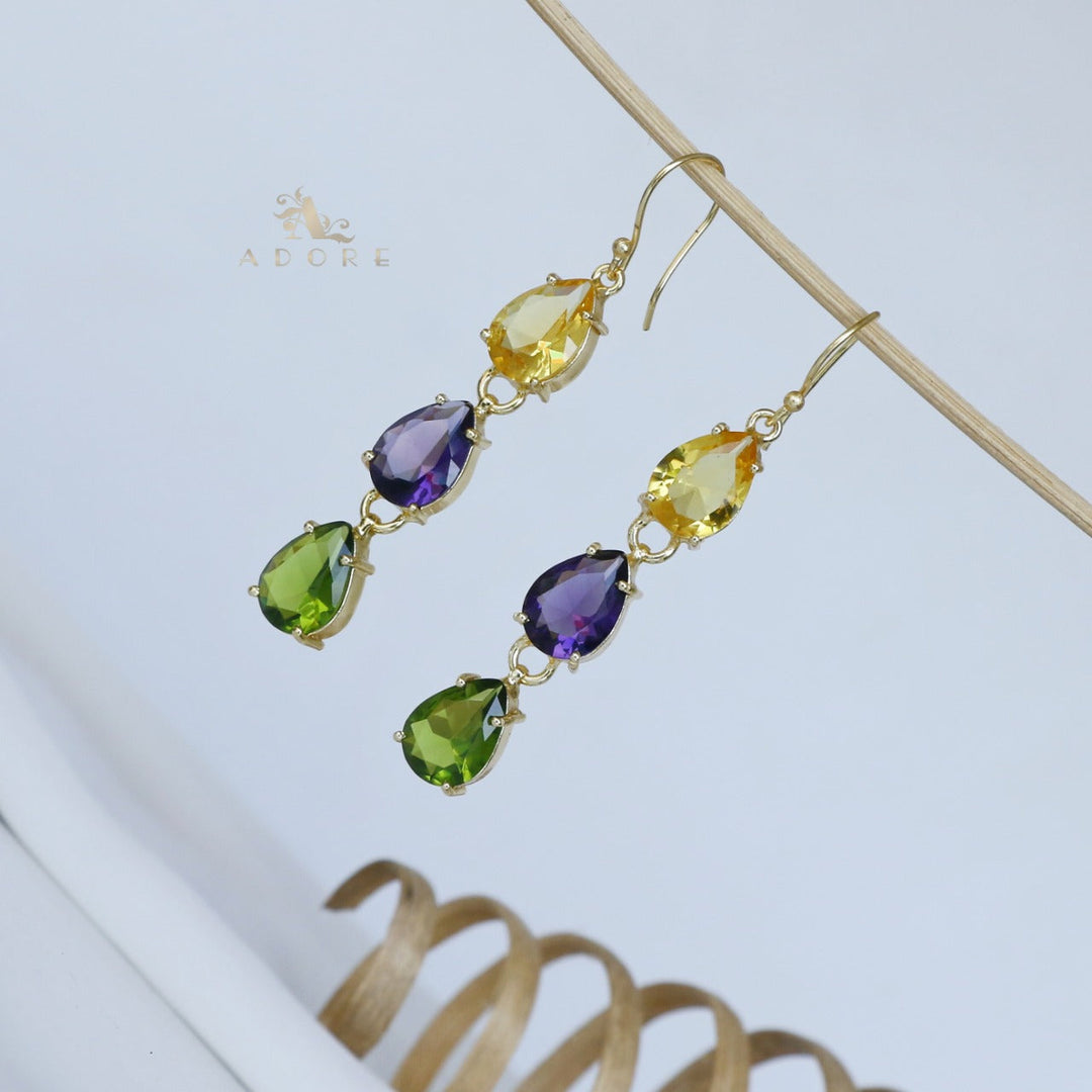 Multicolour Hiromi Rain Drop Earring