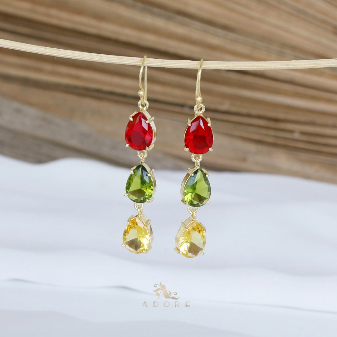 Multicolour Hiromi Rain Drop Earring