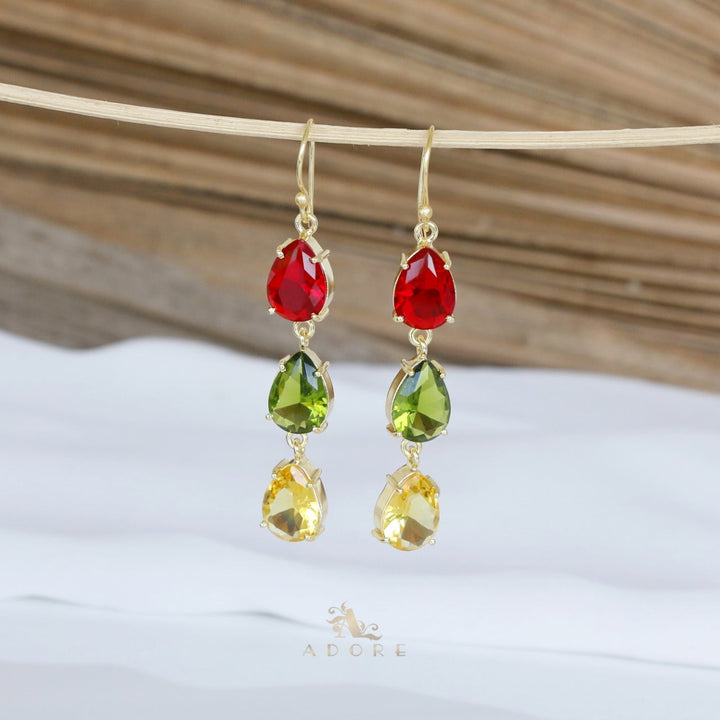 Multicolour Hiromi Rain Drop Earring