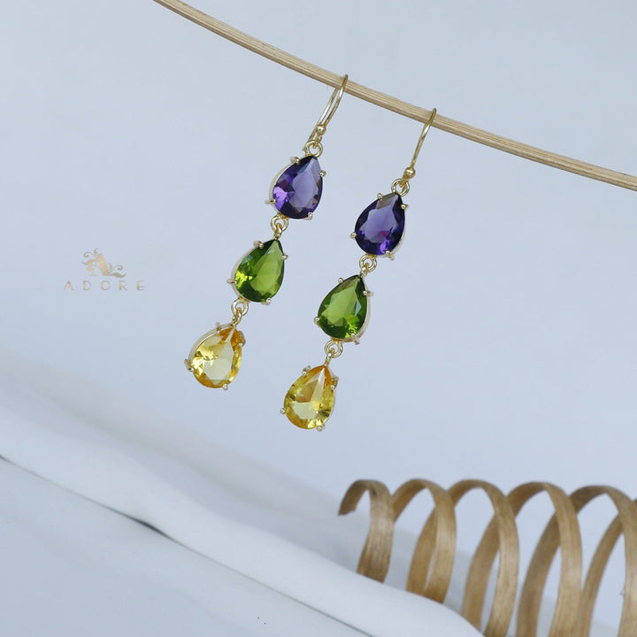 Multicolour Hiromi Rain Drop Earring