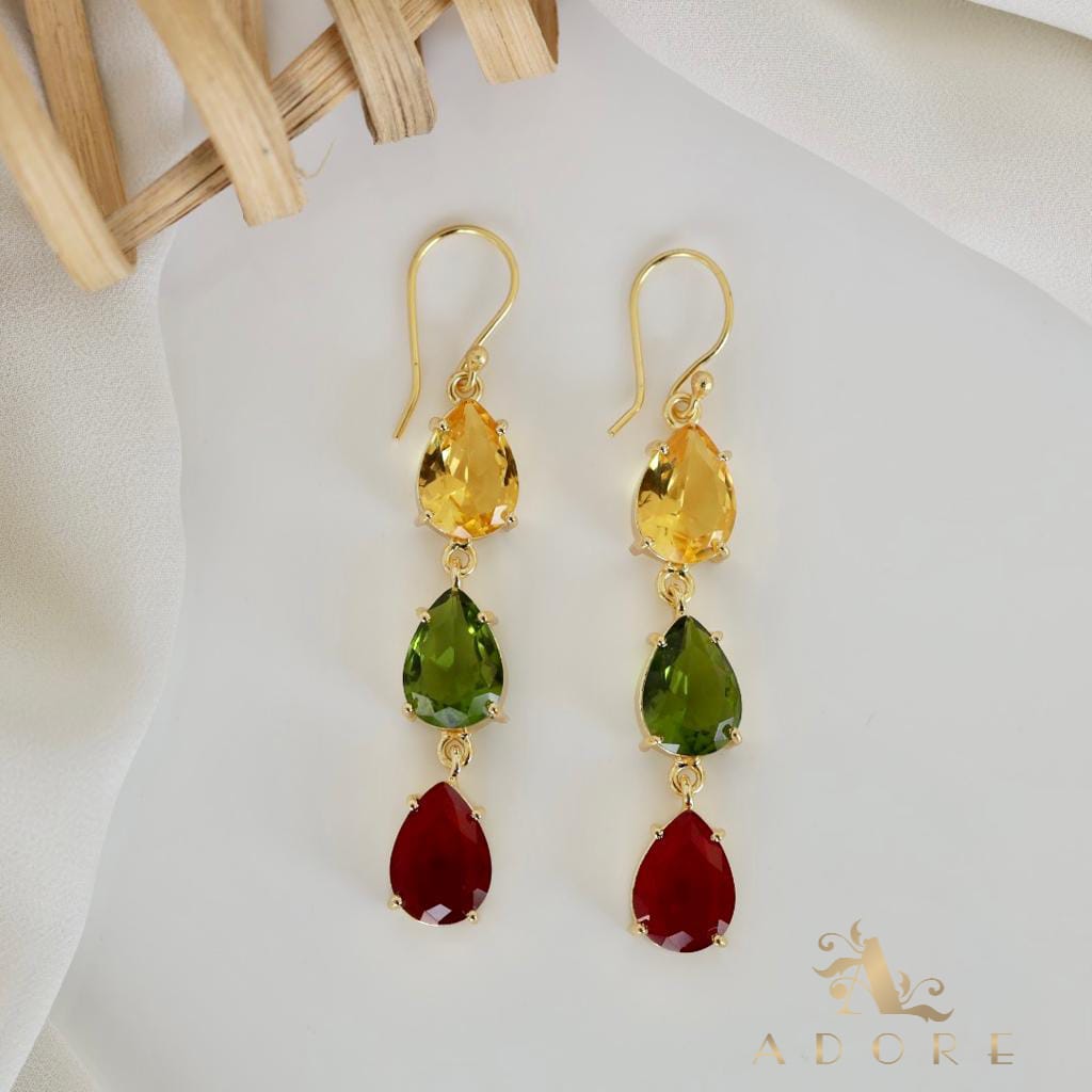 Multicolour Hiromi Rain Drop Earring