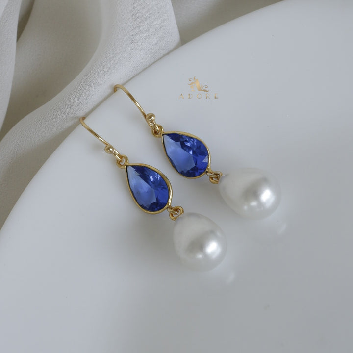 Ziora Glossy With Pearl Drop Earring