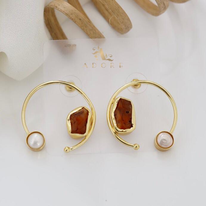 Mokshi Raw Stone Earring