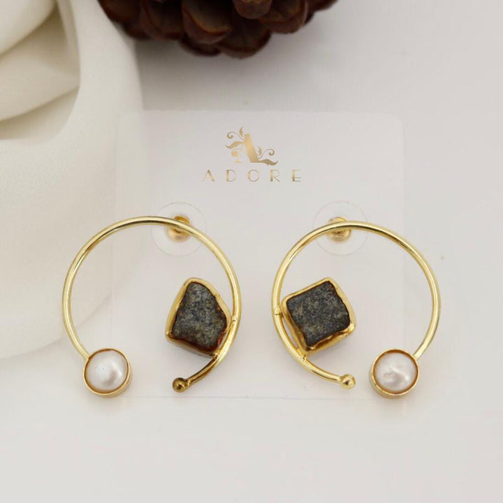 Mokshi Raw Stone Earring