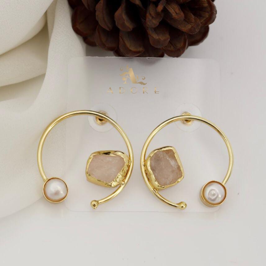Mokshi Raw Stone Earring