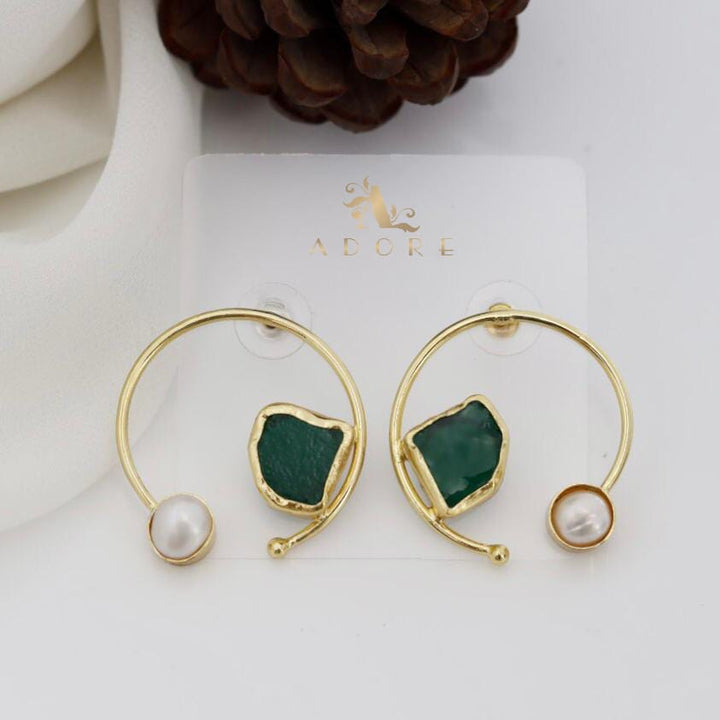 Mokshi Raw Stone Earring