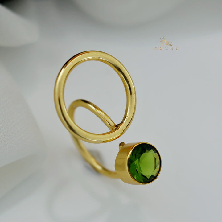 Sanviya Circle Plus Glossy Ring