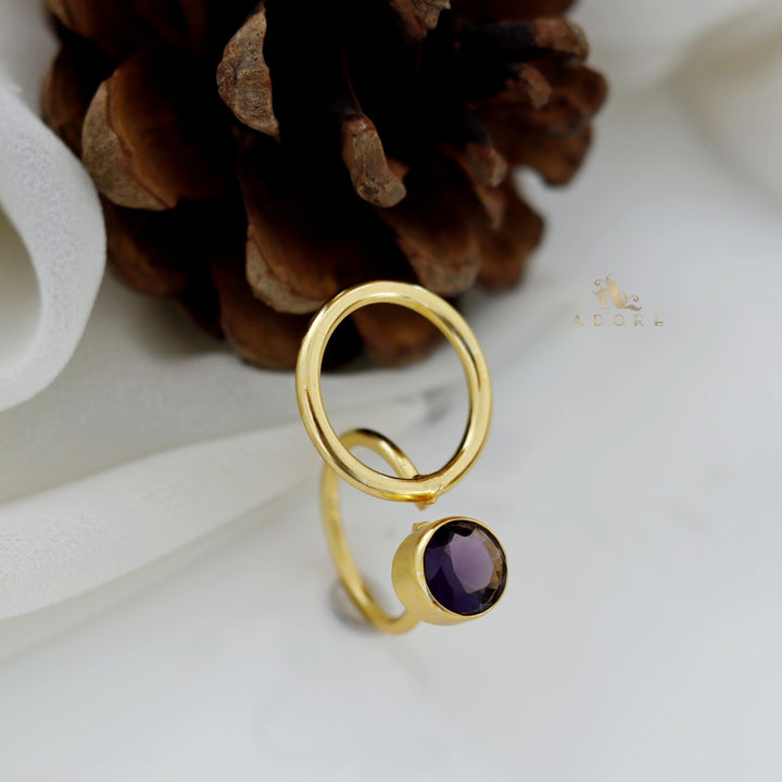 Sanviya Circle Plus Glossy Ring