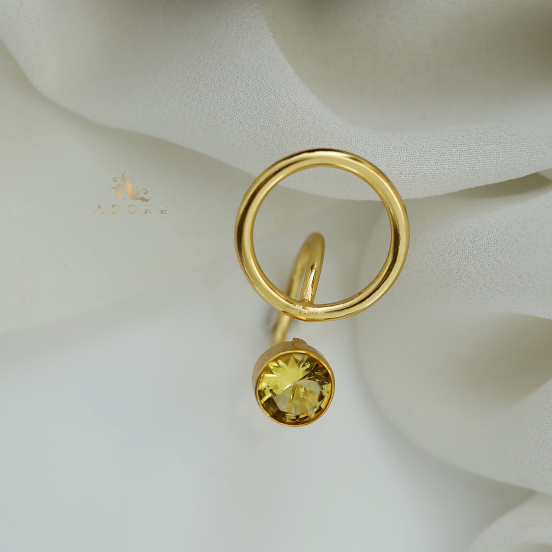 Sanviya Circle Plus Glossy Ring