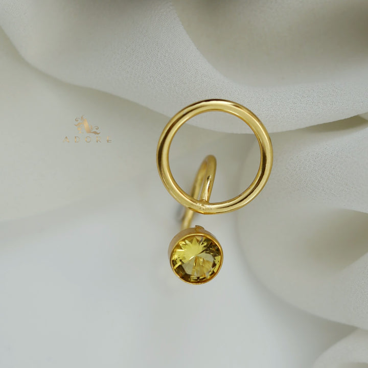 Sanviya Circle Plus Glossy Ring
