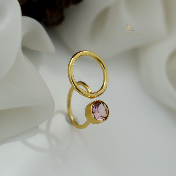 Sanviya Circle Plus Glossy Ring