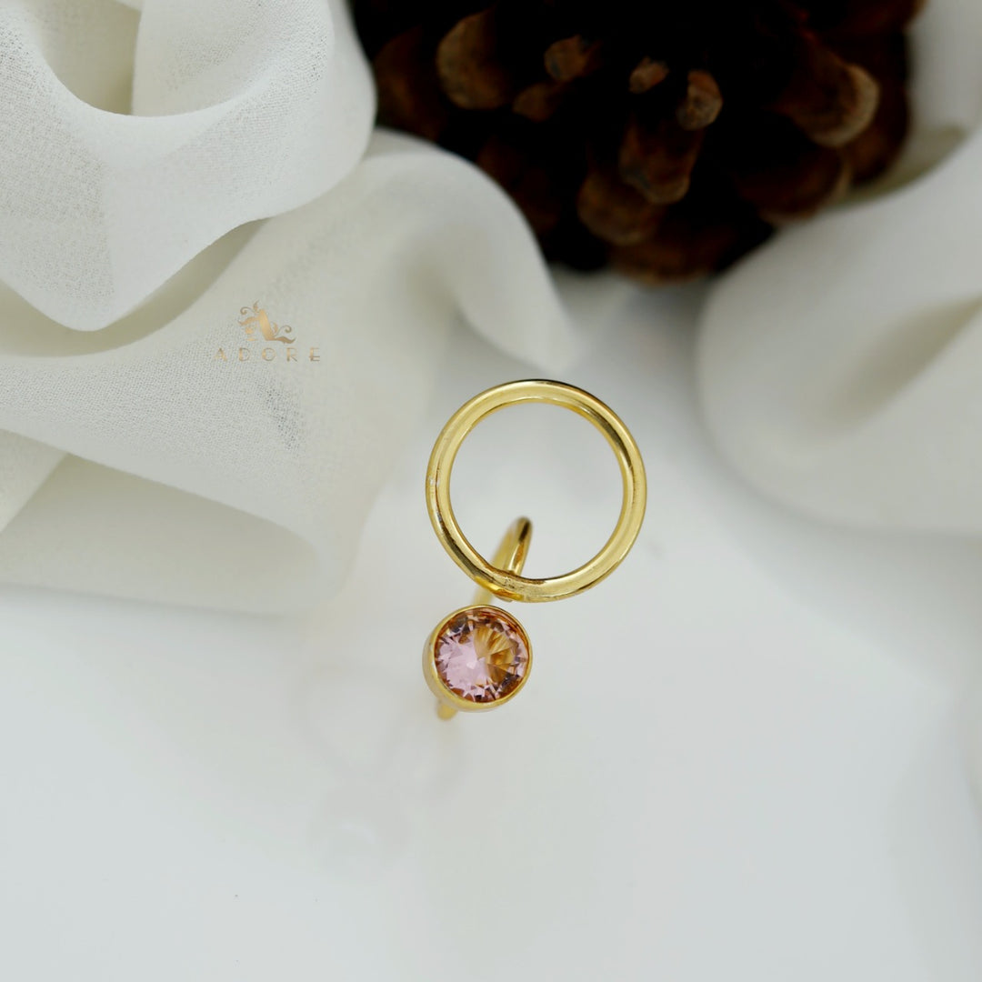 Sanviya Circle Plus Glossy Ring