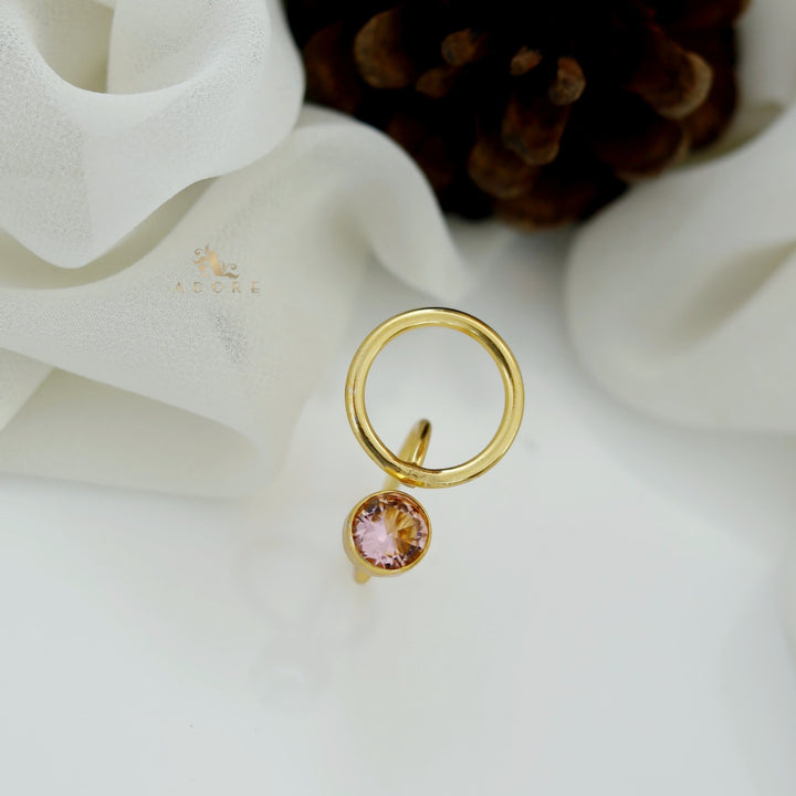 Sanviya Circle Plus Glossy Ring
