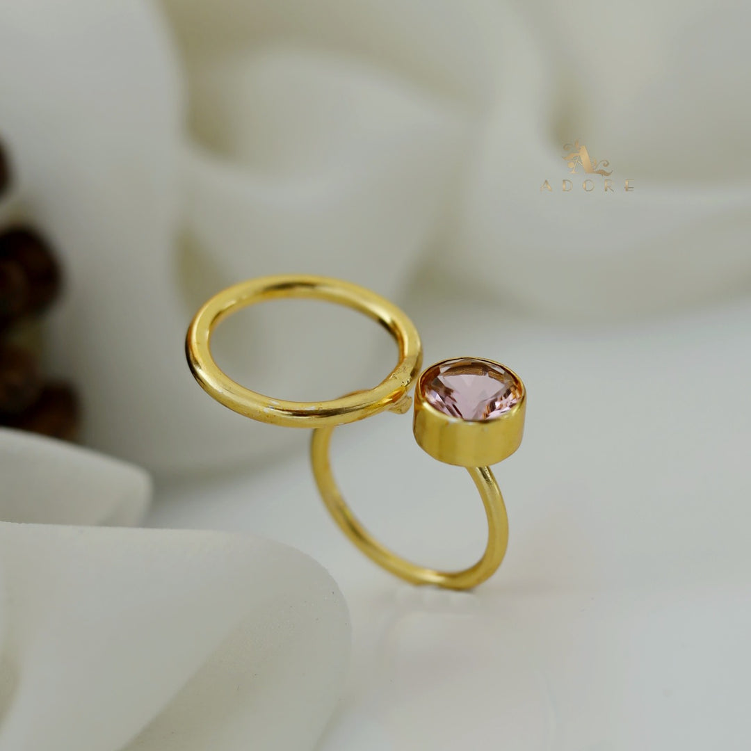 Sanviya Circle Plus Glossy Ring