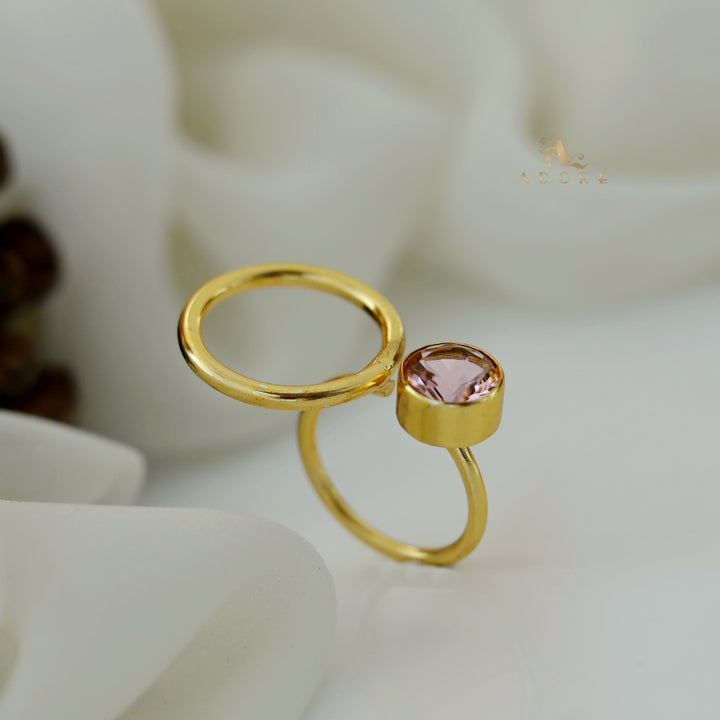 Sanviya Circle Plus Glossy Ring