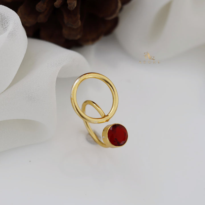 Sanviya Circle Plus Glossy Ring